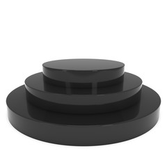 Round stage black podium