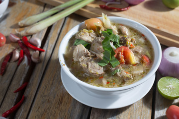 Boiled spicy pork Thailand spicy food