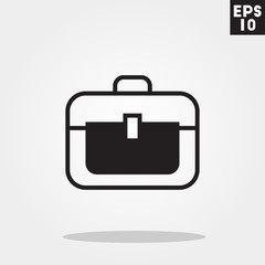 Suitcase icon in trendy flat style isolated on grey background. Suitcase symbol for your design, logo, UI. Vector illustration, EPS10.