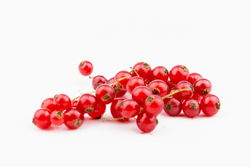 Red Currant focus on top isolated on white background