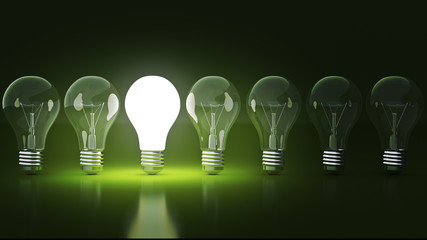 simple light bulbs. 3d rendering