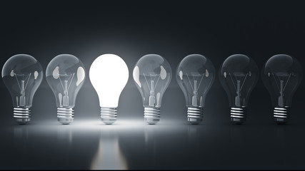 simple light bulbs. 3d rendering