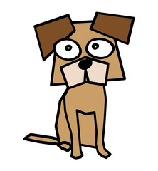 dog mascot character funny vector illustration design