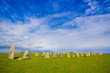 Ales stones in Skane, Sweden