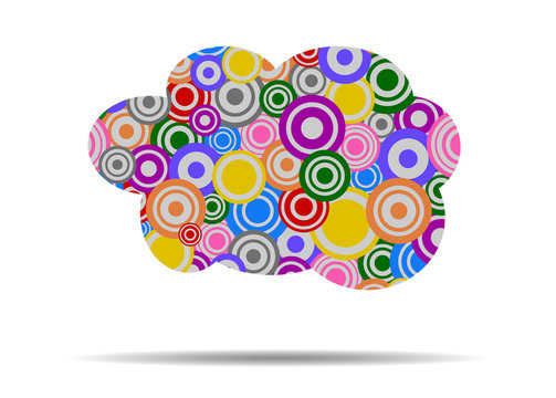 cloud circles icon vector