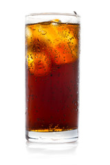 cool ice drink cola, hot heat day softdrink to fresh