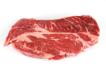 fresh beef isolated on white background