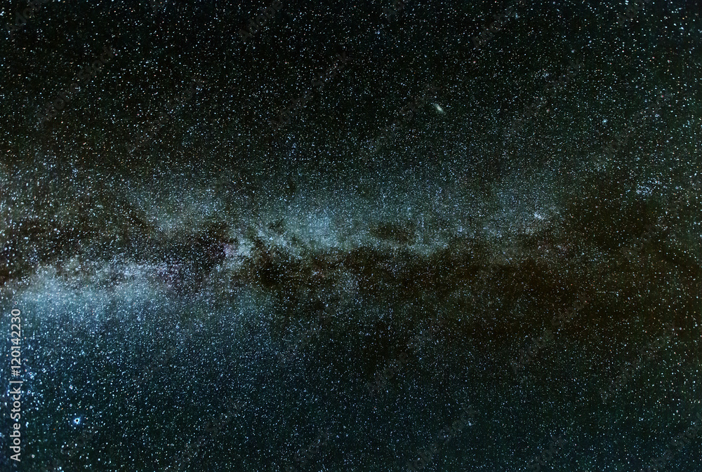 Wall mural clearly milky way galaxy found in russia at night