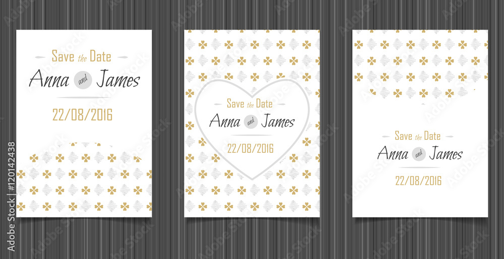 Wall mural Modern Wedding invitation with a abstract design.