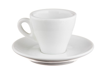 White tea cup and saucer