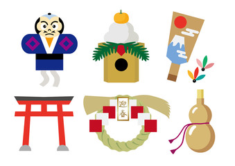 年賀状　お正月素材セット