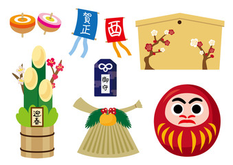 年賀状　お正月素材セット