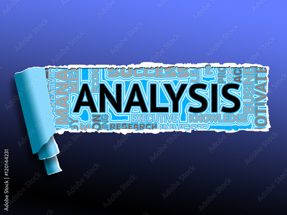 Poster analysis word shows data analyze and analyzing