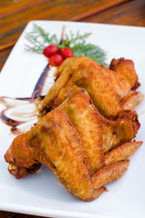 Roasted chicken wings