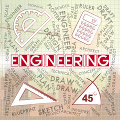Engineering Drawing Shows Mechanics Career And Jobs
