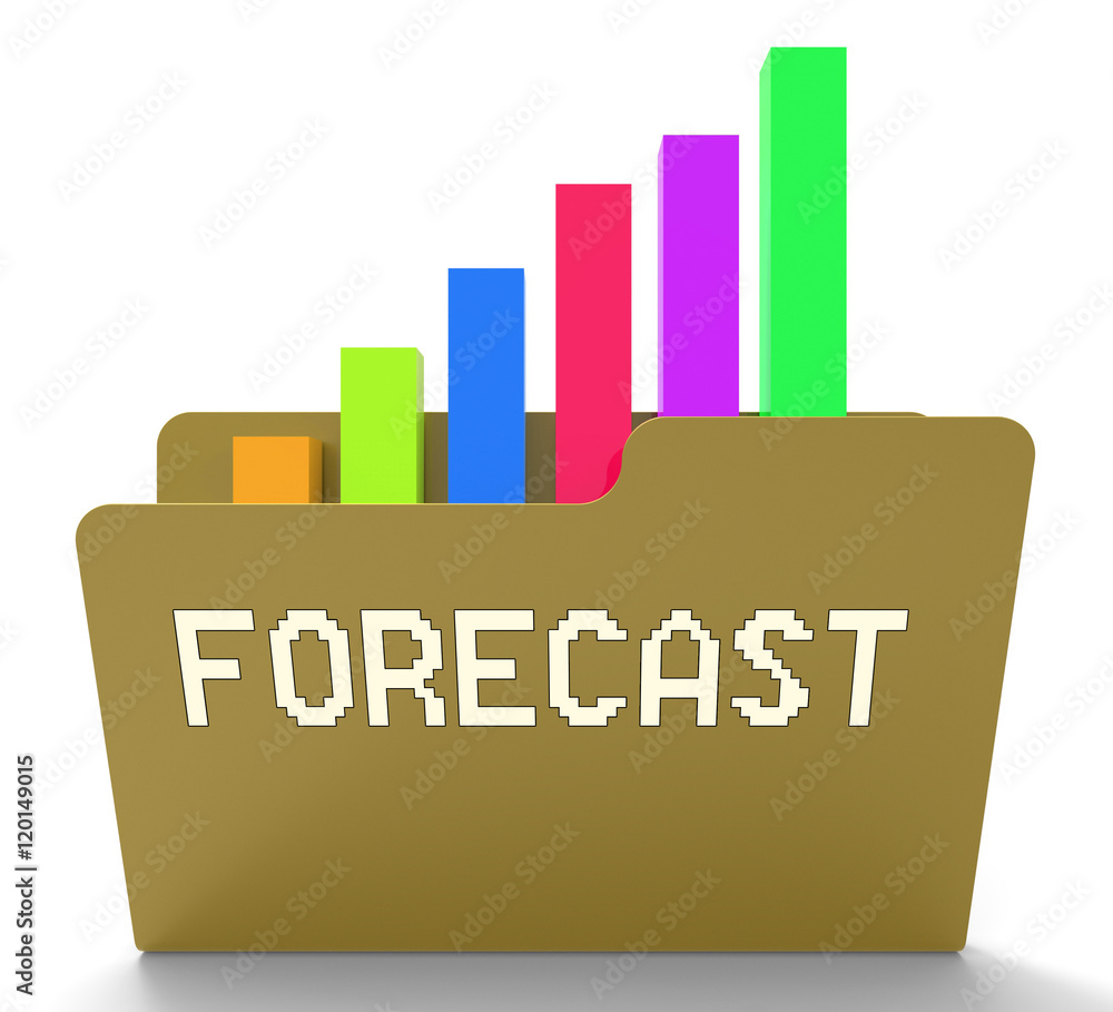 Poster forecast file represents prediction graph 3d rendering