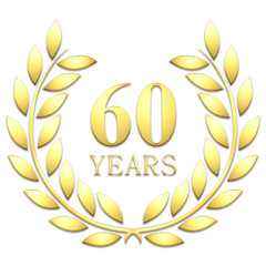 Golden laurel wreath 60 years