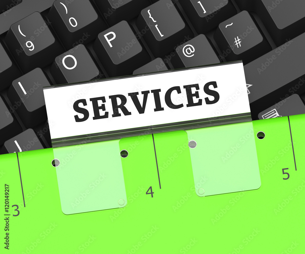 Poster services file represents help and support 3d rendering