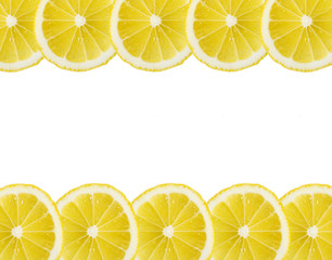 Frame of lemon slices