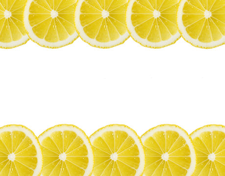 Frame of lemon slices