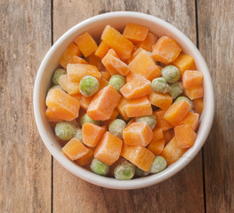 vegetables and frozen foods