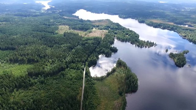 Sweden in summer - landscapes, forest, lakes 