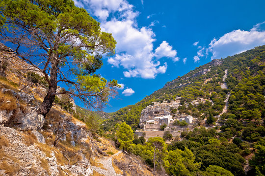 Pustinja Blaca canyon hermitage on Brac island