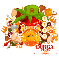 Happy Durga Puja India festival holiday background