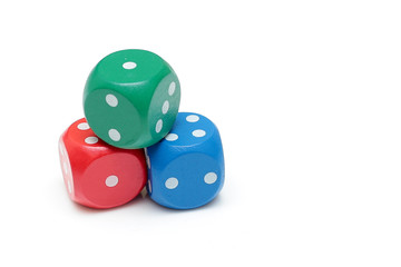 Dice concept for business risk, chance, good luck or gambling