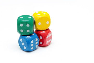 Dice concept for business risk, chance, good luck or gambling