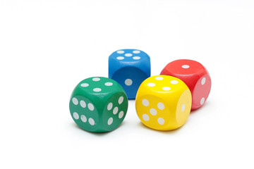 Dice concept for business risk, chance, good luck or gambling