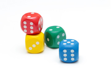 Dice concept for business risk, chance, good luck or gambling