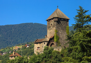 Fototapeta na wymiar Beautiful Castle of Chiusa near Bolzano, Northern Italy