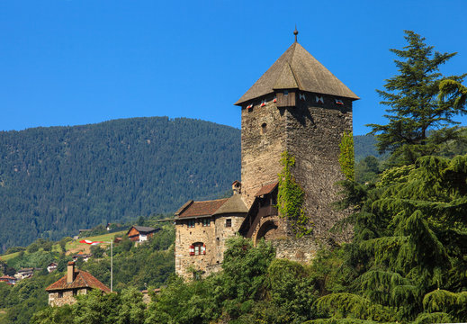 Beautiful Castle of Chiusa near Bolzano, Northern Italy