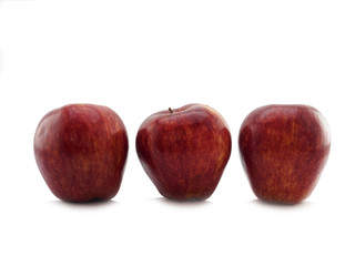 Red apple fruits of isolated