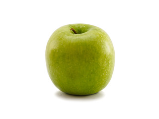 One green apple of isolated
