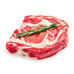Uncooked organic shin of beef meat