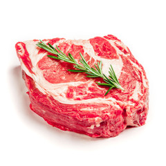 Uncooked organic shin of beef meat