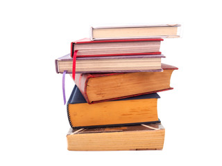 Pile of book isolated