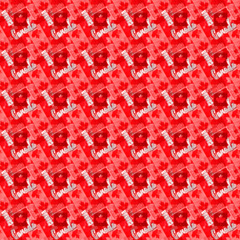 Canada flag seamless pattern.Canada flag background usable for decoration, textile or paper prints, scrapbooks,planner supplies.