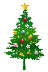 クリスマスツリー　モミの木　星　アイコン