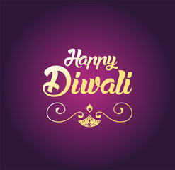 Happy Diwali greeting card for Hindu community, Indian festival, background illustration