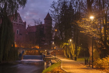 Top view of the town of Olsztyn