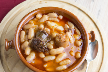 Fabada Asturiana typical food spanish