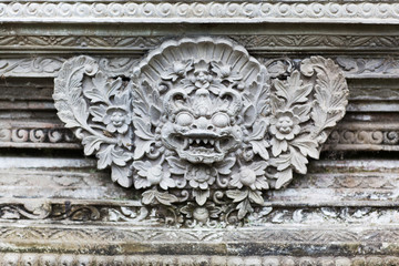 Stone statuette of the deity in a Balinese temple