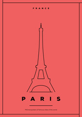 Minimal Paris City Poster Design