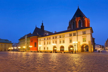 Fototapeta na wymiar Basilica in the old town of Krakow, Poland.