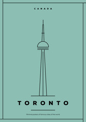 Minimal Toronto City Poster Design