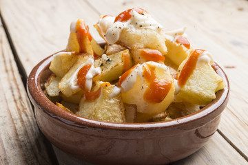 Patatas bravas typical spanish