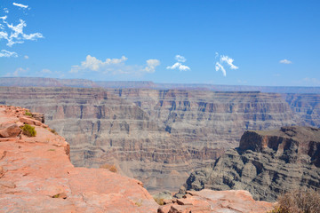 View of Grand Canyon and Colorado River from Skywalk, West Rim, Arizona